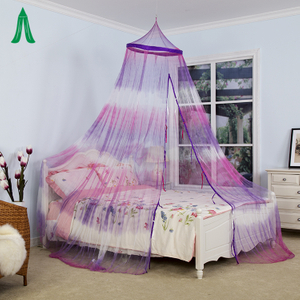 Luxury Girls Princess Hanging Tie Dye Style Mosquito Net Crown Bed Canopy
