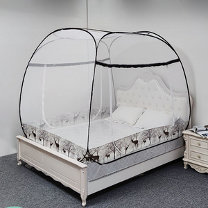 pop-up bed mosquito net Automatic support bracket Fawn pattern large space free-installation