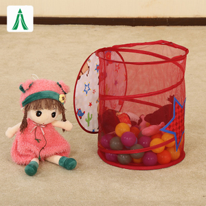 Cute plush toys storage laundry hamper for children