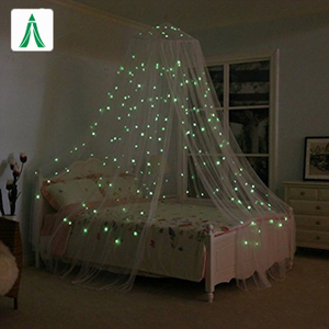 100% Polyester Customized Design Cotton Mosquito Net For Bed Canopy with Stars