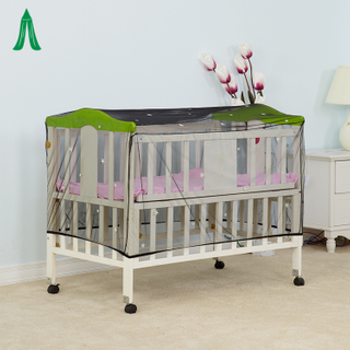 100% Polyester Safety Baby Bassinet Crib Baby Playpen Cradle Mosquito Cover Net