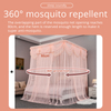 Princess Style Beautiful Lace Lift Telescopic Three Gate Palace Mosquito Net