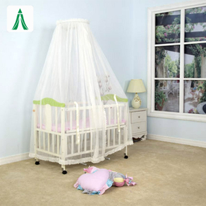 2020 New Design White Lace Side Bunchy Top Circular Baby Mosquito Net