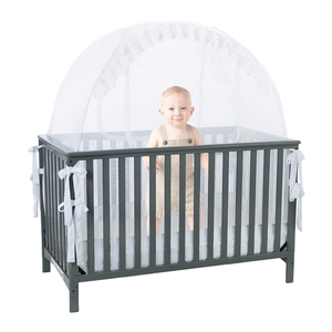 Prevent Baby Climbing Out Safety Pop Up Baby Crib Canopy Cover Tent Crib Net