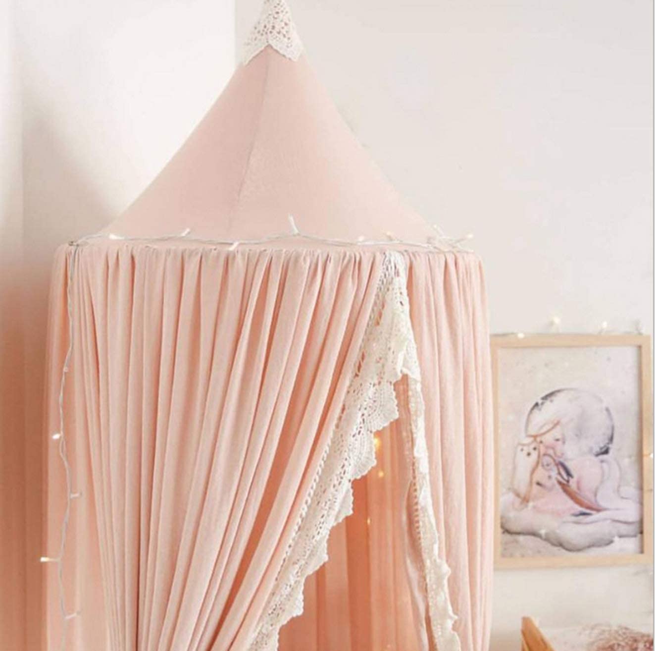 Dome Princess Bed Canopy Curtain Cotton Tent Children's Room Decor