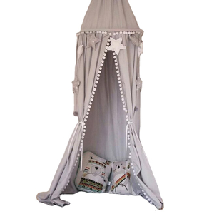Kids Bed Canopy with Ball Hanging Mosquito Net for Baby Crib Castle Game Tent Play Room Decor