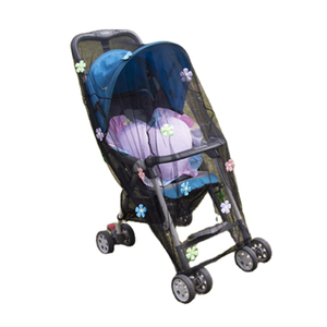 Mosquito Net With Flower Decoration for Baby Strollers Infant Carriers Car Seats Cradles
