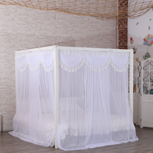 2020 Four Corners Luxurious And Elegant Lace White Square Mosquito Net