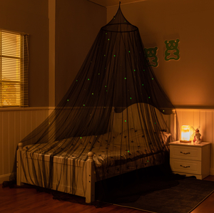 Amazon Popular Glow Kid's Mosquito Net Canopy Handing with Mosquito Net Double Bed