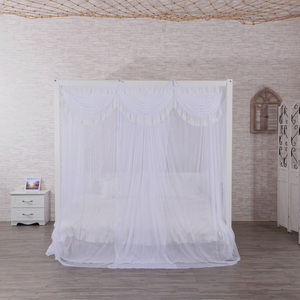 New Design Princess Style Beautiful Lace Canopy Mesh Indoor Home Decoration Net King Queen Size Bed Square Shape Mosquito Net