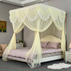 Princess Style Beautiful Lace Lift Telescopic Three Gate Palace Mosquito Net